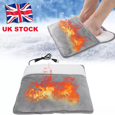 £10.89 • Buy USB Electric Heating Pad Feet Warm Slippers Winter Hand/Foot Warmer Washable UK
