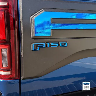 2017 Ford Raptor F150 Emblem Colored Chrome Overlay Vinyl Stickers Decals 2018 • $34.99