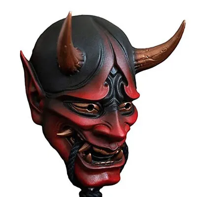 Halloween Japanese Hannya Prajna Devil Noh Kabuki Demon Oni Samurai Mask Latex; • £15.22