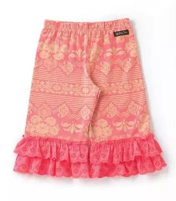 Matilda Jane SUGAR RUSH 4 Pink Cropped Ruffles Eyelet Hem Girls Happy & Free NWT • $24