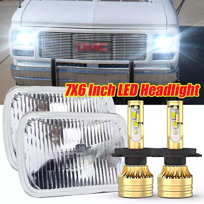 New 2pcs 7x6  5x7 LED Headlight Hi Low Beam For Toyota Pickup Hardbody Trucks • $134.19