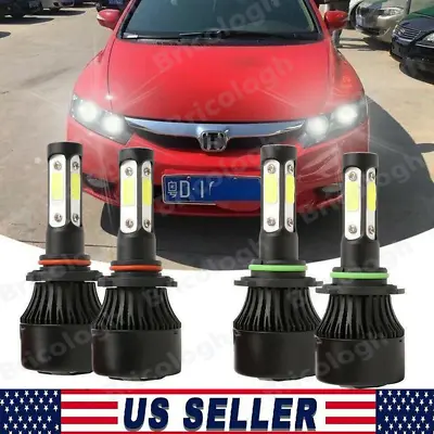 For Honda Civic 2006-2011 Sedan 4Dr Replacement LED Headlights Bulbs Kit 6000K C • $26.08