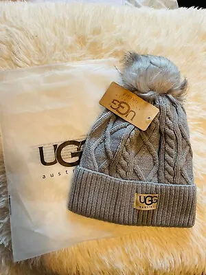 NWT Ugg Australia Cable Knit Winter Hat Beanie New One Size Gray. Price For 1 • $19.99
