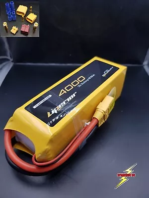 4000Mah 6S Lipo Battery Pack 22.2v 30C -60C Liperior - UK Seller • £59.99
