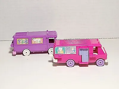 1994 Polly Pocket Home On The Go RV Stable Horse Trailer Bluebird Lot Of 2 VTG • $29.95