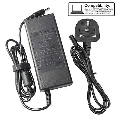 19V 4.74A 90W Laptop Charger AC&DC Adapter For Samsung R517 R518 R522 R530 R580 • £10.99