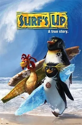 Surf's Up Poster - A True Story - New Funny Penguin • $15.68