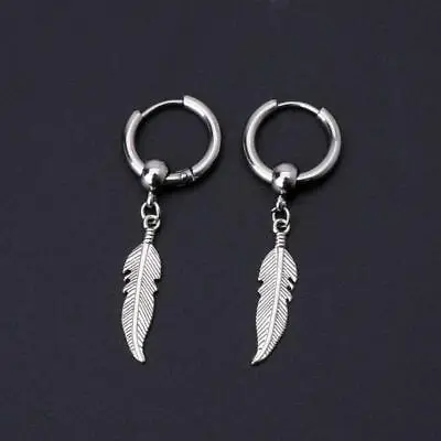 £4.01 • Buy Korean Jewelry Hip Hop Kpop Drop Earrings Leaf Pendant Dangle Chain Earrings