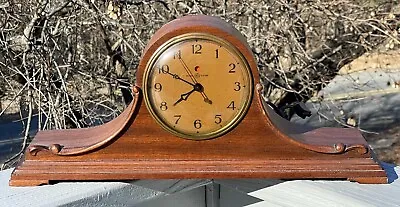 Vintage General Electric Mantel Shelf Clock 20th C. Antique Wooden Case • $65