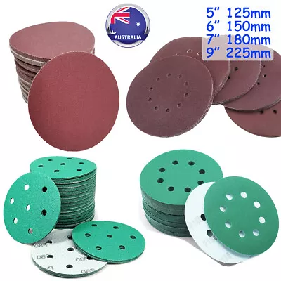 Sanding Discs Hook Loop Abrasive Orbital Sander Pads Sandpaper 60 80 120-320Grit • $25.79