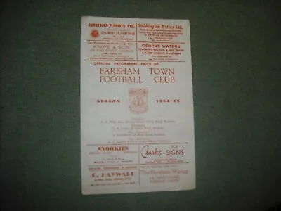 Fareham Town  V  Portsmouth  (hl Div 1)  20-2-65  Four Pager • £11.99