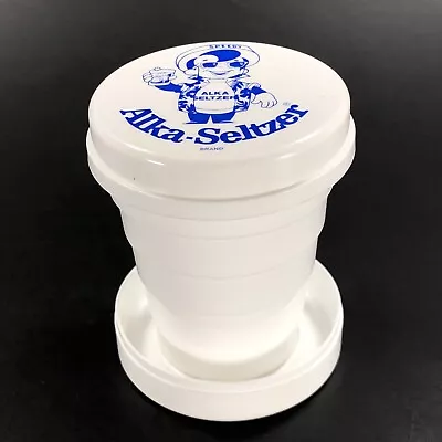 Vintage Alka-Seltzer Collapsible Cup SPEEDY Medicine Holder & Cup In One • $19.95