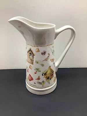 Marjolein Bastin Signed Pitcher Hallmark Natures Sketchbook Birds 10”T EUC • $29.99