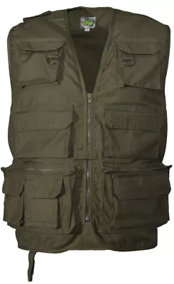 Dallaswear Multi Pocket Fishing Vest | Utility Waistcoat (Availabl In 4 Colours) • £19.98