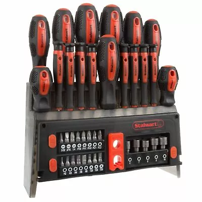 39 Pc Precision Magnetic Tip Screwdriver Set Storage Rack Garage Tools • $24.99