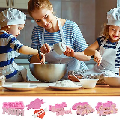 Mothers Day Molds Happy 3D Cake Decorations DIY  Reusable Baking Silicone Molds • $7.66