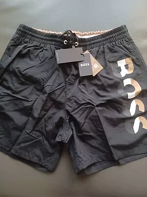 Hugo Boss  Black Label Bold Black Swim Trunks Quik-dry Size Xl • $69