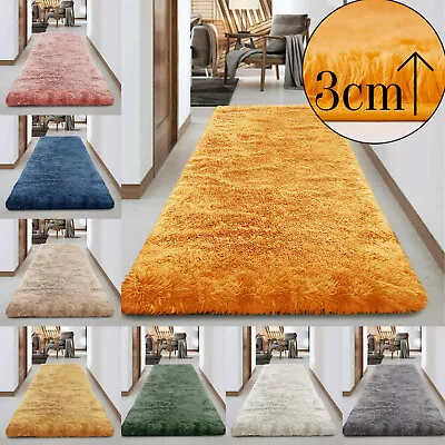 £28.99 • Buy Anti Slip Large Shaggy Rugs Long Hallway Runner Living Room Area Rug Carpet Mats