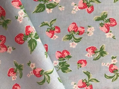 48cm X 48cm Square Cath Kidston Mini Strawberries Blue Haberdashery Cotton New • £7.39