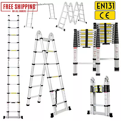 Multi Purpose Aluminum/Steel Telescopic Ladder Heavy Duty Folding Extension Step • $36