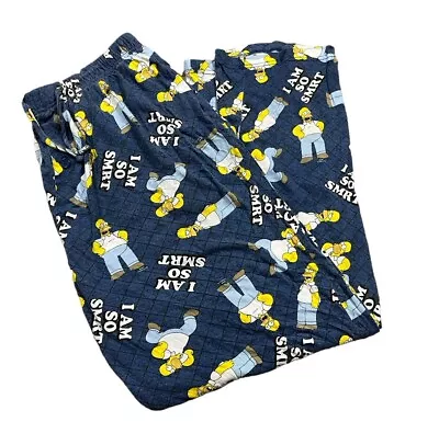 The Simpsons Homer 'I Am So Smrt' Cartoon Men Large (32x30) Lounge Pajama Pants • $18.99