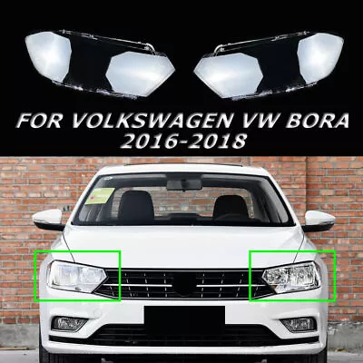 Headlight Lens Headlamp Cover Shell For Volkswagen VW Bora 2016 2017 2018 Pair • $86.67