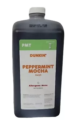 Dunkin Donuts Peppermint Mocha Flavor Syrup 64 Oz Jug No Pump- 04/30/24 BB Date • $28.99