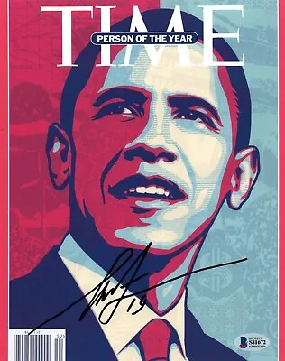 Shepard Fairey Signed Autograph 8x10 Photo Print Time Hope Barack Obama BAS COA • $749.99