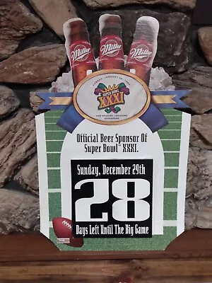 Green Bay Packers Countdown To  Super Bowl 31 (1997) Miller POSTER 27X18 RARE! • $99.99