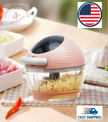 Multi-Functional Manual Food Chopper Compact Hand Held Vegetable Dicer Mincer • $7.49