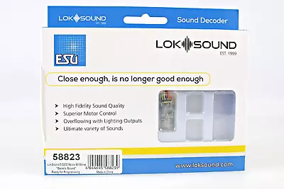 ESU 58823 LokSound V5 Micro DCC *BLANK* Sound Decoder W/ Open Wires HO/N Scale • $103.79