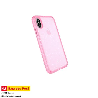 $39.95 • Buy Genuine Speck Presidio Phone C IPhone X / XS - Clear Pink Glitter - Express Post