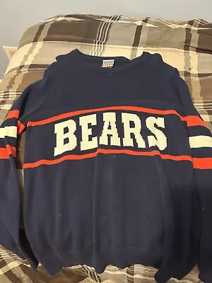 Chicago Bears Knit Sweater Coach Mike Ditka Adult Men's XL Junk Food NFL • $79.99