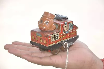 £65.98 • Buy Vintage Wind Up No. 17 Monkey Express Litho Car Tin Toy
