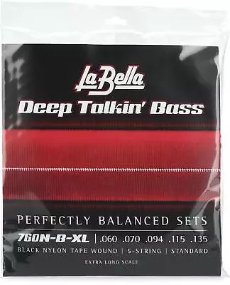 La Bella 760N-B-XL Deep Talkin' Bass Flatwound Bass Guitar Strings - .060-.135 • $62.99