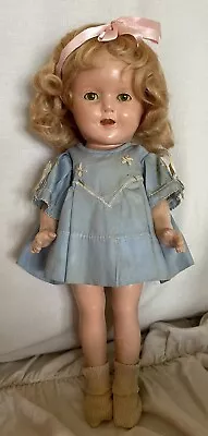 Vintage 1930s Ideal 12” Composition Shirley Temple Doll Mohair Wig • $80