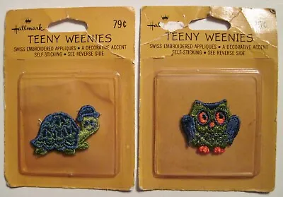 $4.99 • Buy 2 Hallmark Teeny Weenies Patches - Frog & Owl - FACTORY SEALED