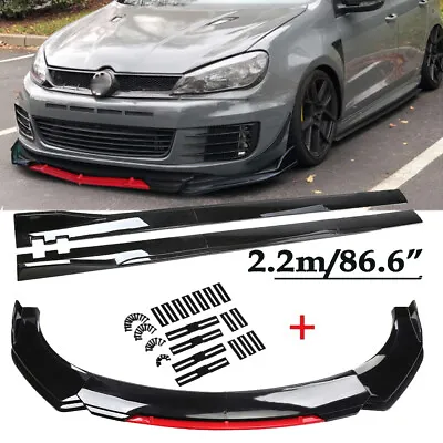 For VW Golf GTI MK5 MK6 MK7 Front Bumper Lip Splitter Lower Spoiler Body Kit • $184.99