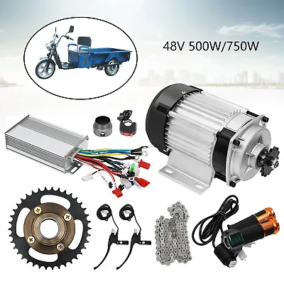 48V Electric 750W Brushless Geared Motor Kit For E-Tricycle Three-Wheeled Bike • $213.75