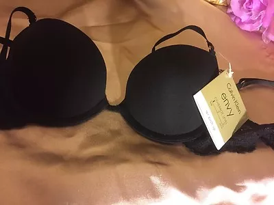 Calvin Klein F3134  Vintage New Envy Air Push-up- Coverage Level 1 - Black 32a • $39.93