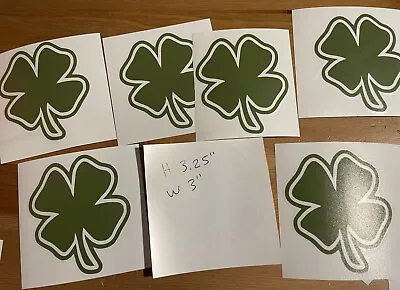 2x Four Leaf Clover Vinyl Decal Sticker OD Green Irish Lucky 4 Leaf Clover • $6.75