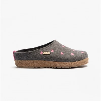 Haflinger CUORICINI Ladies Wool Slippers Anthracite • £74.99