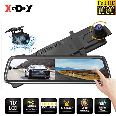 XGODY Dash Cam Dual Lens Car DVR Camera FHD Front And Rear Night Video Recorder • £35.99