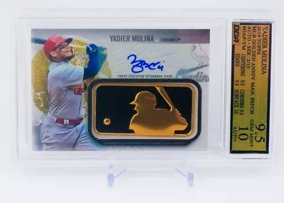 2019 Topps Gold Anniv YADIER MOLINA MLB LOGOMAN  /10 Future HOFER!! • $190