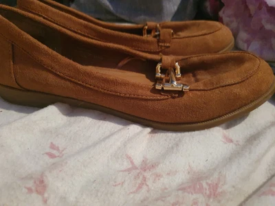 £2.50 • Buy Matalan Ladies Flat Loafers, Brown Suede Shoes SIZE Uk 4