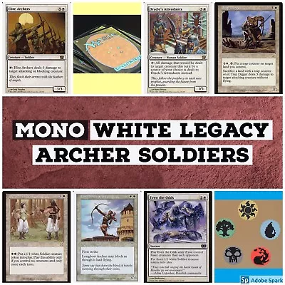 Mtg Mono White Legacy Archers Soldiers Deck Magic The Gathering Rare Elite • $8.71