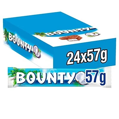 £24.62 • Buy Bounty Coconut Milk Chocolate Duo Bar Bulk Box, Chocolate Gifts, 24 Bars Of 57g
