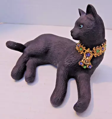 Lenox Miss Chievous Jeweled Collar Black Ebony Cat Figurine America By Design • £47.28