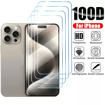 Film Tempered Glass Screen Protector For IPhone 15 14 13 Pro Max Plus 12 11 • $8.57