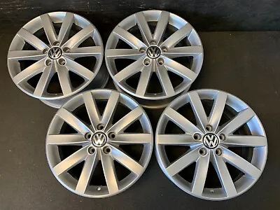 (4) VW Volkswagen Golf Jetta GLI Silver Powder Wheels Rims + Caps 17  Hol.69936 • $795